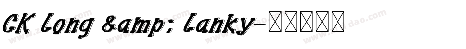 CK Long & Lanky字体转换